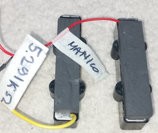 Coppia pickup basso 4 corde funzionanti