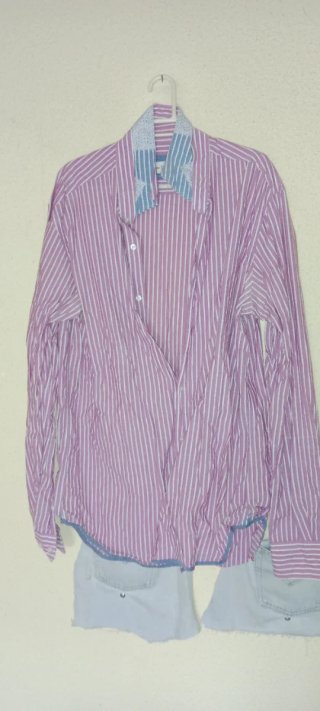 Camisa Massimo Dutti Rayas Rosas y Blancas