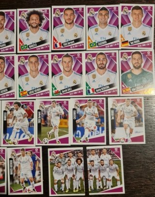 24 Cromos Panini Real Madrid Liga 2017-18 sudamer.