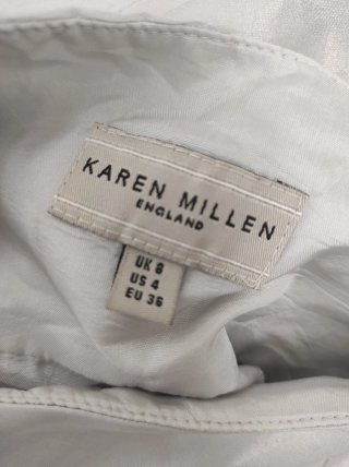 Top fiesta Karen Millen plateado T36
