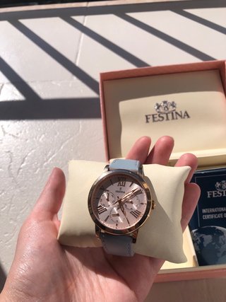 Reloj Festina Nuevo Original Azul/Dorado