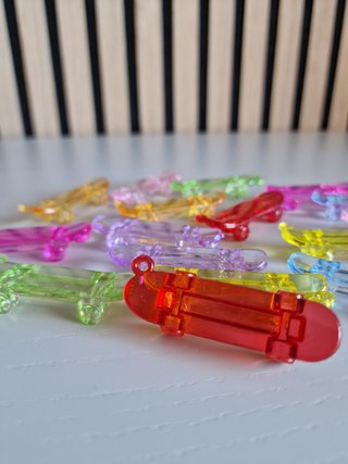Mini Skates Coloridos para Chaveiro / DIY