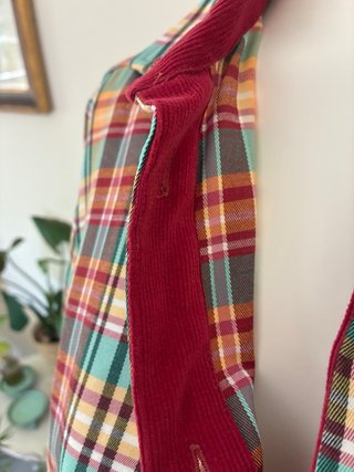 Vestido cuadros 100% algodón
