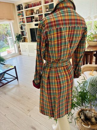 Vestido cuadros 100% algodón