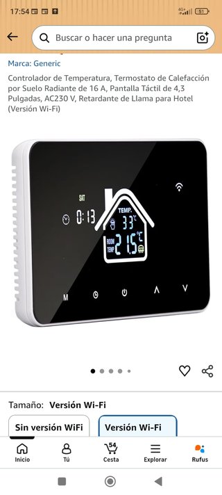 Termostato Inteligente WiFi