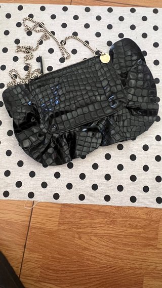 Bolso de mujer negro efecto piel
