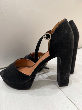 Sandalias H&M Tacón Alto Negro Talla 38