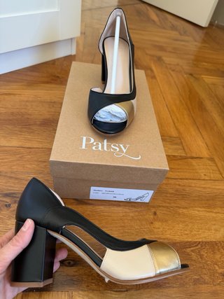 Zapatos Flavia Patsy T36 Negro/Dorado