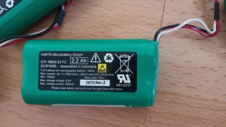 Batterie al litio ricaricabili 7.2-8V 450mA