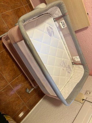 Cuco para bebé rosa y gris