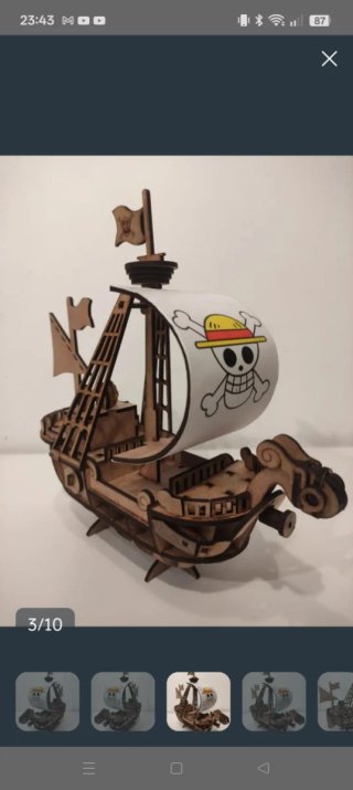 Barco de madera One Piece