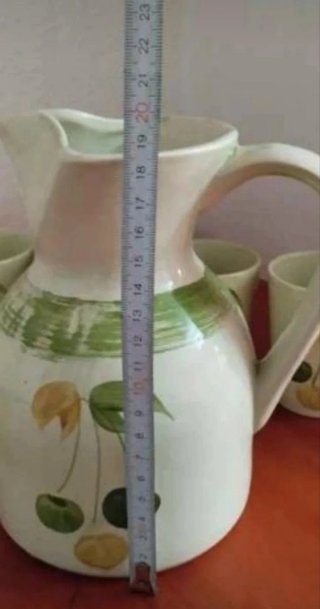 Jarra y 4 vasos cerámica Gil Vargas