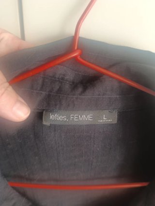 Camisa Lefties Mujer Talla L Negra Rayas