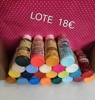 Lote 18€ Pinturas Acrílicas DecoArt ,24 botes
