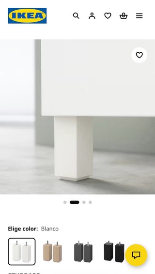 Set di 5 piedini bianchi universali per mobili
