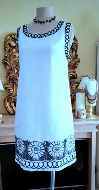 Vestido Sweet Miss Lino Bordado
