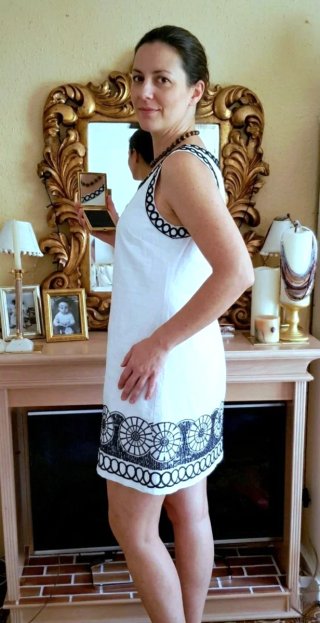 Vestido Sweet Miss Lino Bordado