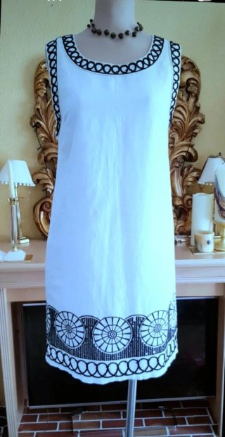 Vestido Sweet Miss Lino Bordado