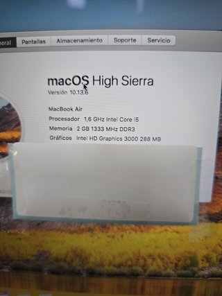 MacBook Air 11 128GB A1370 Plata