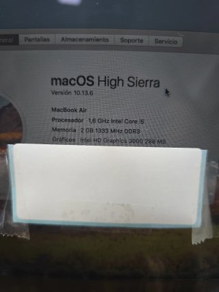 MacBook Air 11 128GB A1370 Plata