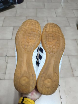 Zapatillas Fútbol Sala Adidas Blancas y Azules