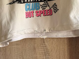 Sudadera blanca con estampado Go Fast