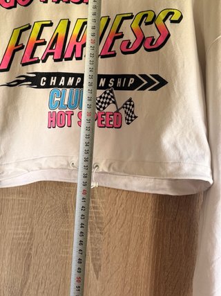 Sudadera blanca con estampado Go Fast