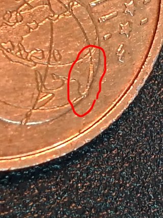 Moneda 2 cts Euro Andorra 2018 con defectos