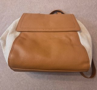Bolso Gloria Ortiz Piel Marrón y Beige
