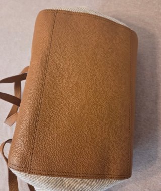Bolso Gloria Ortiz Piel Marrón y Beige