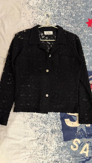 Chaqueta de encaje Lolitás negra