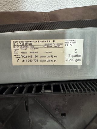 Placa de Inducción Balay
