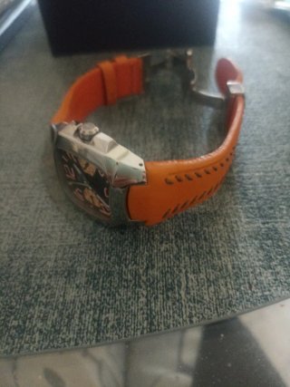 Reloj Lotus Naranja y Plateado