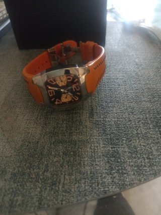 Reloj Lotus Naranja y Plateado