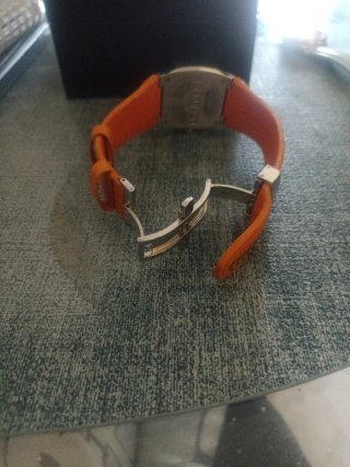 Reloj Lotus Naranja y Plateado