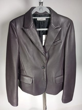 Chaqueta de piel Jil Sander color berenjena