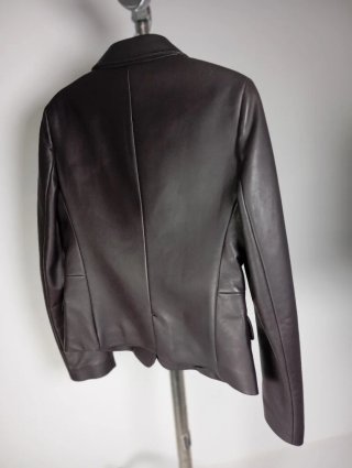 Chaqueta de piel Jil Sander color berenjena