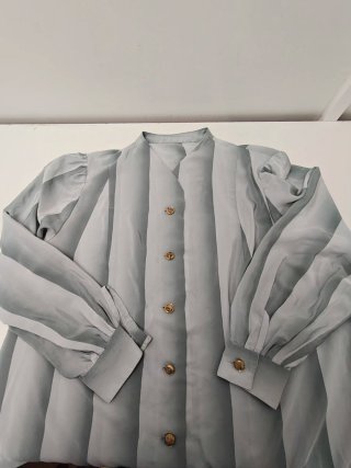 Blusa Vintage Seda Rayas Talla Única