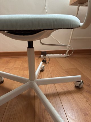Silla giratoria Ikea color blanco y verde