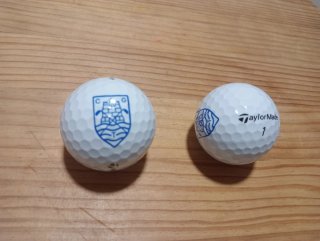 2 Bolas de golf del Club Terramar de Barcelona