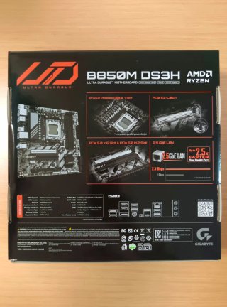 PACK AM5 - B850M DS3H + R7 7800X3D + DDR5 32GB