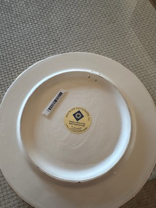 Platos decorativos pintados a mano en oro