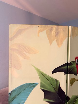Biombo Decoración Tropical con Loros