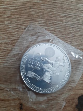 Moneda 12 Euros Plata Centenario El Quijote