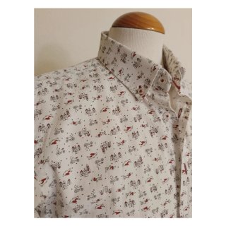 Camisa blanca estampada