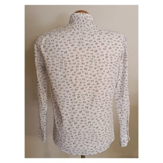 Camisa blanca estampada