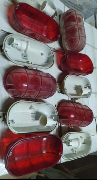 6 Plafoniere Notturne Gewiss Rosse