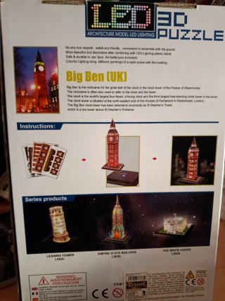 Puzzle 3D LED Big Ben CubicFun