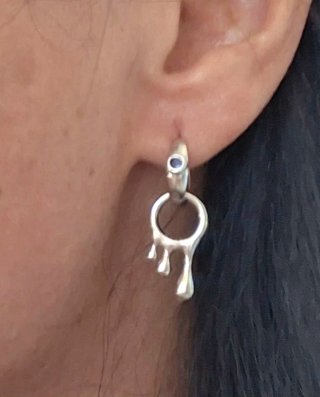 Pendientes Plata con gema Azul