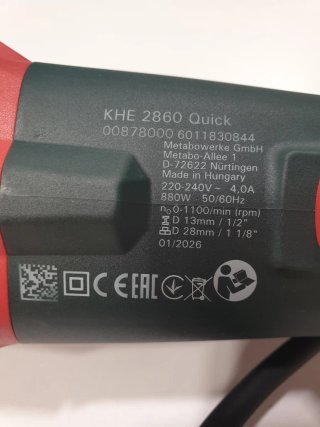 Taladro Metabo KHE 2860 Quick Con Caja Nuevo